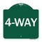 Signmission Designer Series Sign-4-Way, Green & White Aluminum Architectural Sign, 18" x 18", GW-1818-24374 A-DES-GW-1818-24374 - alternate 1